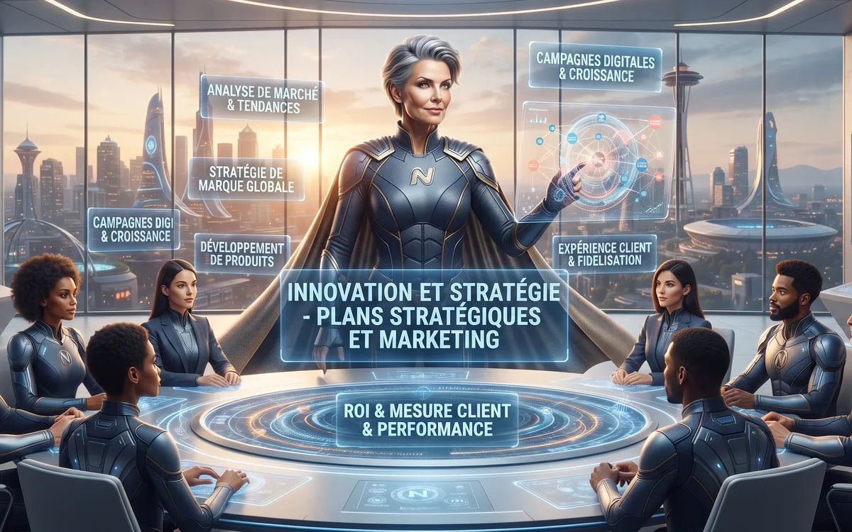 Strategy room: market analysis, digital campaigns and performance measurement